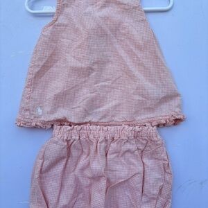 Ralph Lauren Diaper Set- Pink Gingham